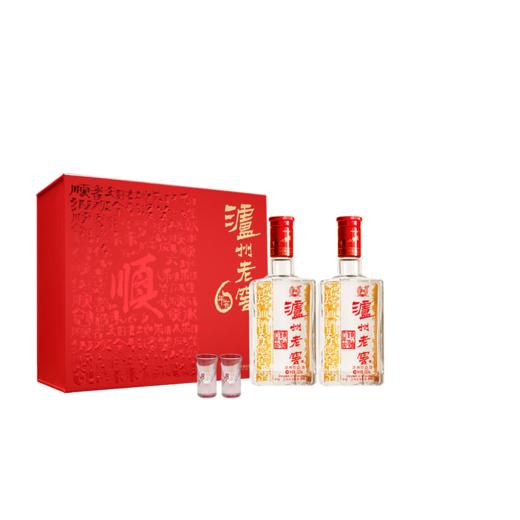 【酒厂直营】52度 泸州老窖六年窖头曲 一路顺·六六顺礼盒 500ml*2（内含酒具）  泸州老窖官方旗舰店 商品图0