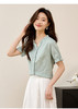 【专属特价】熙世界2025夏装新款雅致纯棉木耳边肌理衬衫女显瘦百搭衬衣上衣女 商品缩略图2