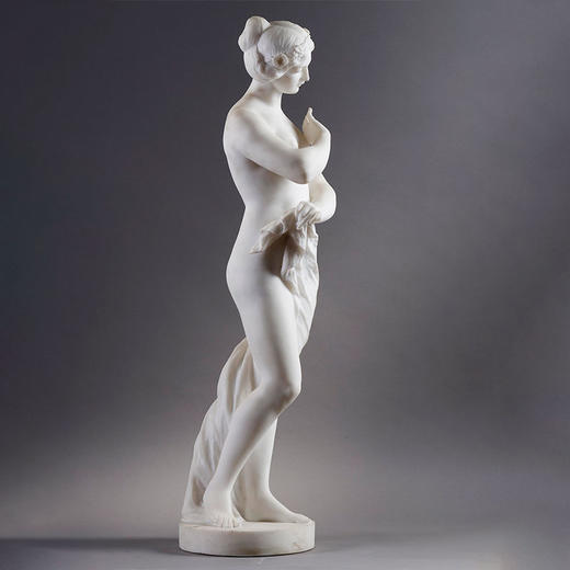独角鹿西洋古董19世纪意大利出品「抱臂的维纳斯」主题大理石雕塑 商品图1