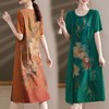 TZF-中国风妈妈装连衣裙夏季短袖洋气质夏季中长款显瘦裙子 商品缩略图2