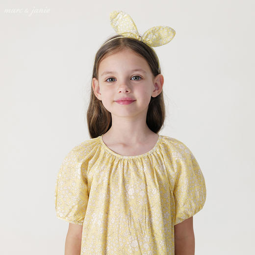 【马克珍妮 法式】女童花苞袖纯棉印花连衣裙儿童裙子夏装240926 商品图5