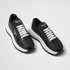 PRADA 普拉达 女士珐琅金属三角形徽标休闲运动鞋 黑色 1E804M 3LKI F0632 商品缩略图1