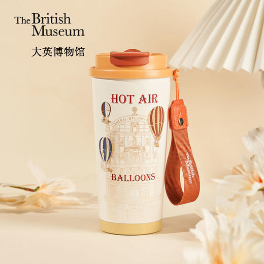 大英博物馆 欧洲文化艺术系列 热气球 便携咖啡 保冷 保温杯 内胆316不锈钢 外壳304不锈钢 容量500ml 商品图0