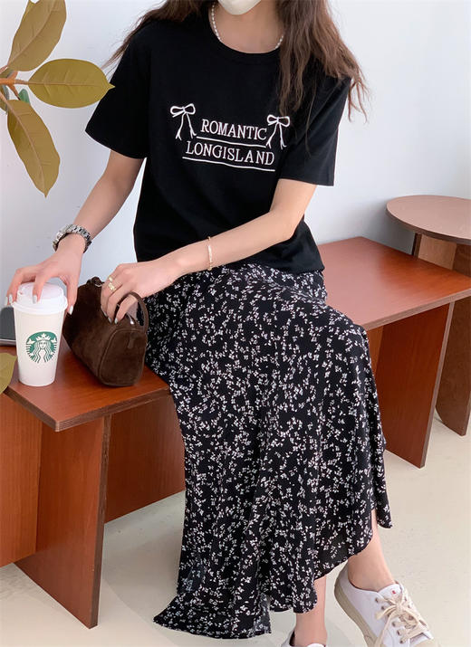 老米优品/ 韩国同款《韩国纱🌸 小碎花复古半身裙长裙》慵懒，复古，仙气。行走生风~~~ Q240508A 商品图0