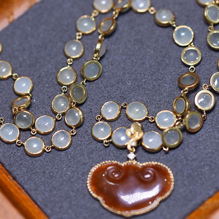 如意连环翡翠项链（现货）