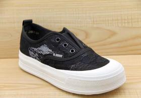 豪行2023年夏23217027透气网面蕾丝网鞋厚底平底板鞋