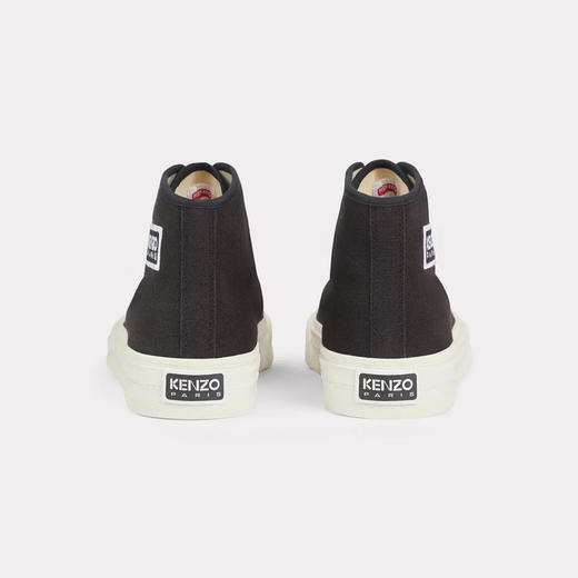 KENZO 高田贤三 男士字母徽标刺绣高帮帆布休闲运动鞋 黑色 FE55 SN025 F70 99 商品图2