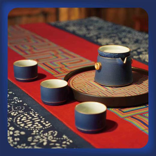 畲乡物语多彩多福艺术体桌旗茶席茶旗盖巾茶几布长条布艺桌布 商品图3