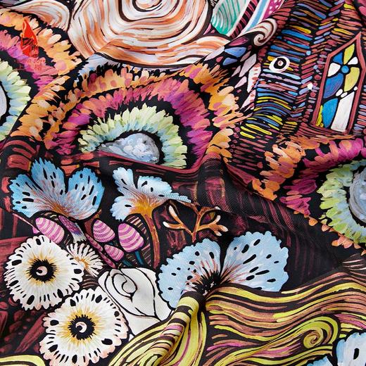 SAINTJOY/上久楷真丝方巾 双面印花真丝方巾 油墨星空  FJS23069 商品图10