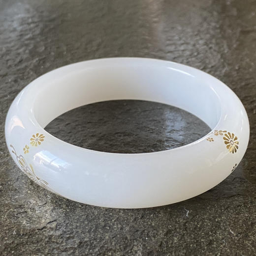 和田玉（羊脂玉）手镯（错金彩蝶系列62#） 商品图2