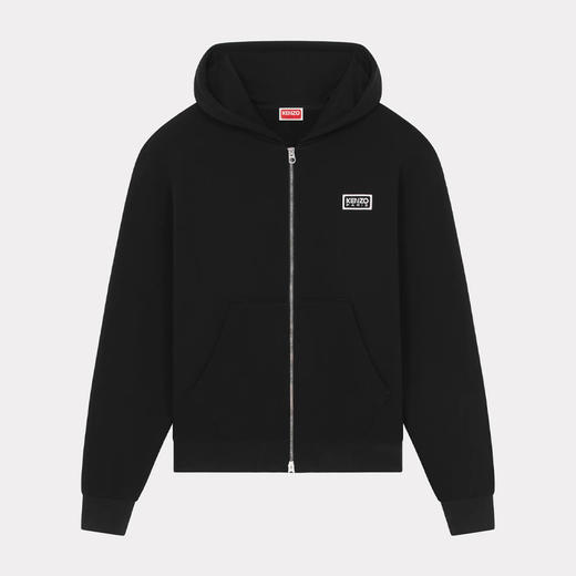 KENZO 高田贤三 男士字母徽标刺绣棉质连帽卫衣 黑色 FE55 SW183 4MG 99J 商品图0