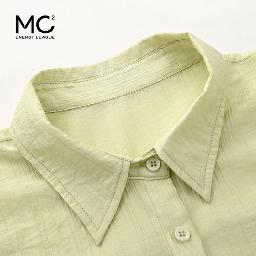 女装衬衫配连体短裤压皱面料两件套-9091S4222005 商品图1