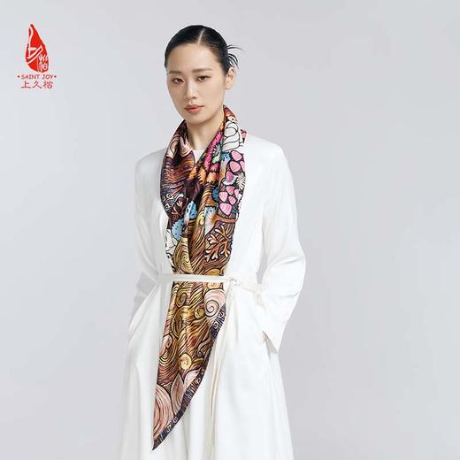 SAINTJOY/上久楷真丝方巾 双面印花真丝方巾 油墨星空  FJS23069 商品图5