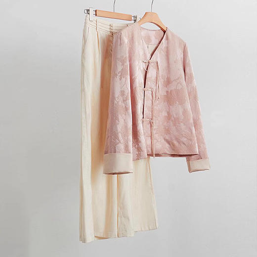 裁缝学苑AS248中国风盘扣新中式外套纸样阔腿长裤套装女装版型打版 商品图5