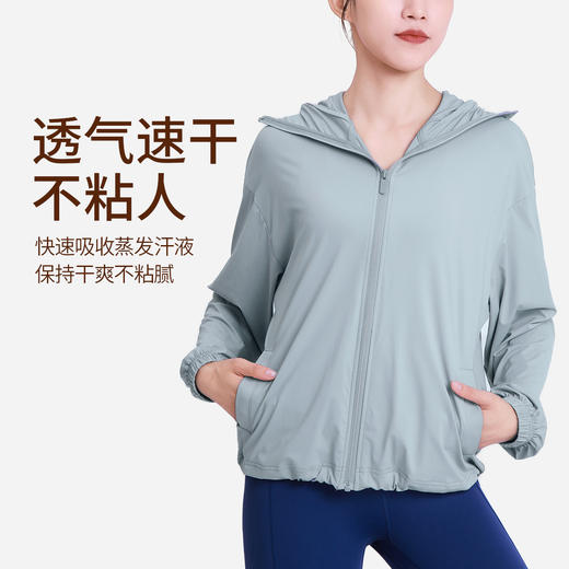BWELL连帽遮脸中长款防晒服BWY7632Y 商品图3
