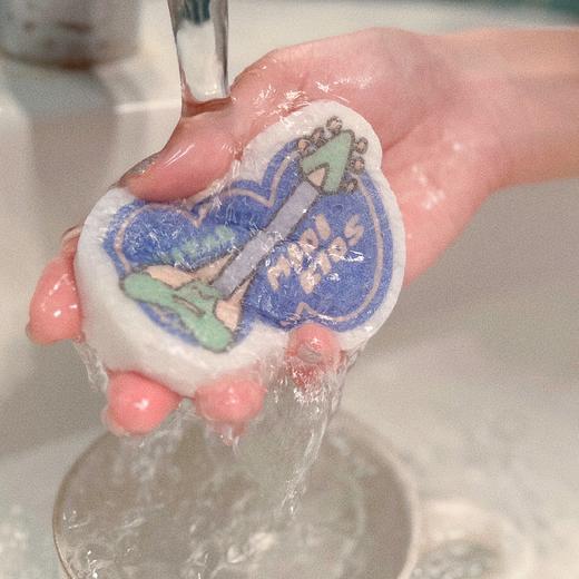 孩迷天然木浆棉电吉他百洁擦，刷碗沐浴厨房百洁布 商品图1