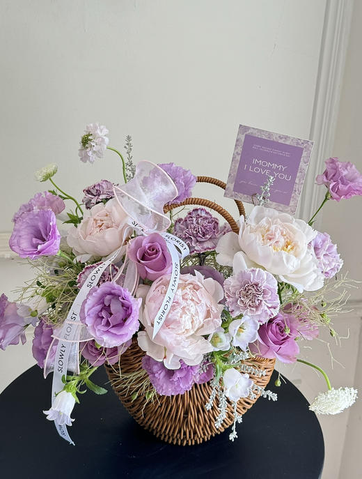 梦幻紫芍药花篮 商品图3