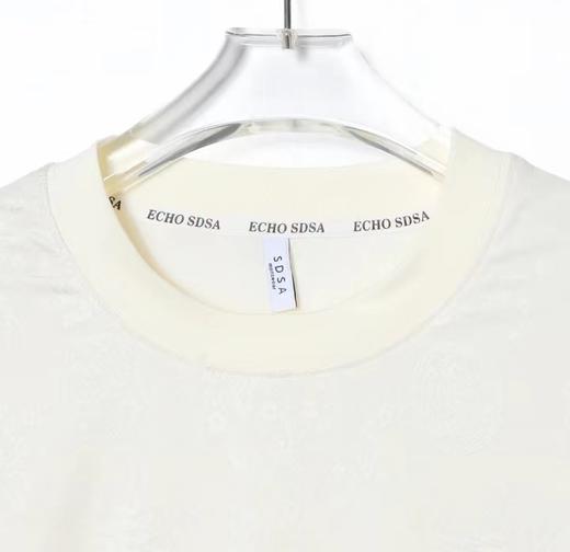 T648夏季新款提花男女短袖舒适透气上衣时尚百搭宽松休闲T恤 商品图2