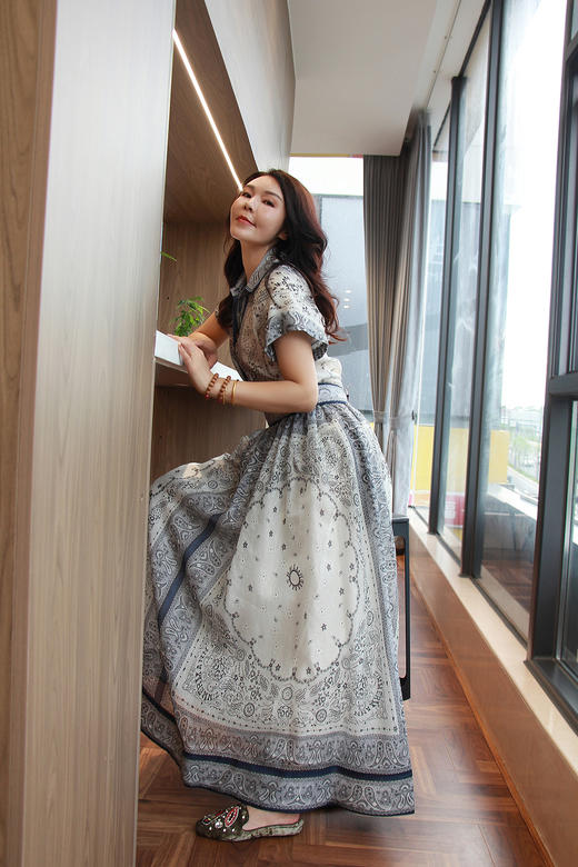 帝释青色半裙HJ2B39 商品图0