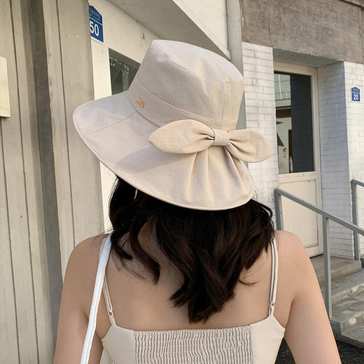 「5色可选！新款渔夫帽」女春夏户外出游防晒帽 遮阳盆帽简约显脸小帽配饰 商品图2