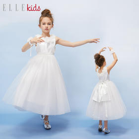 ELLEkids童装 手工花朵手工礼服连衣裙