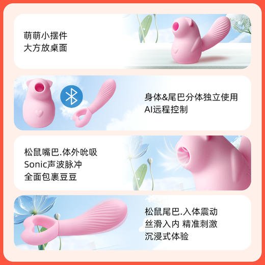 JOI小松鼠二代PRO可分体女用吮吸自慰器情趣高潮远程遥控成人玩具 商品图1