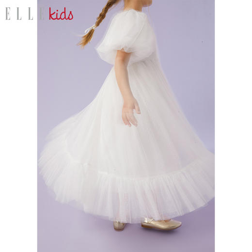 ELLEkids童装 定制点点公主风轻礼服点点网纱长裙 商品图2