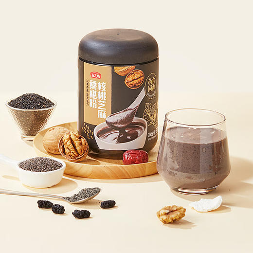 燕之坊 核桃芝麻桑葚粉500g 学生营养早餐儿童孕妇谷物代餐五谷粉 500g/罐 商品图5