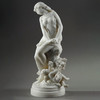 独角鹿西洋古董19世纪法国出品「维纳斯与丘比特」主题卡拉拉大理石雕塑 商品缩略图2