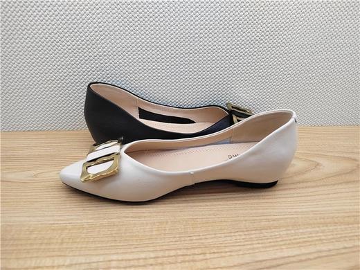 豪行夏季新款22230676真皮浅口职业休闲低跟女鞋单鞋 商品图1