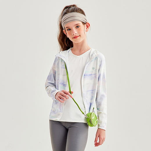 水孩儿童装夏季新款儿童防晒凉感皮肤衣男童时尚拼色外套女童户外运动上衣 商品图2