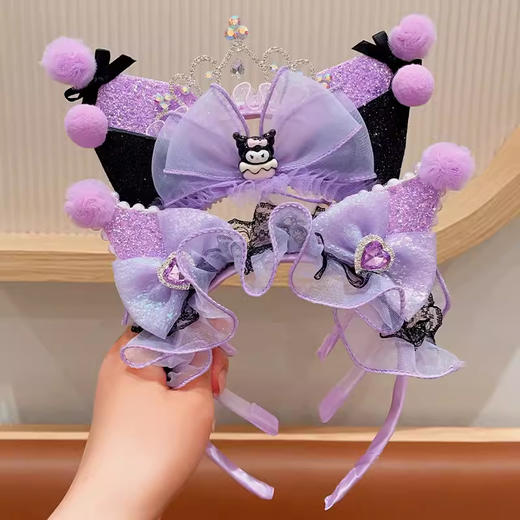 库洛米儿童发箍2024年新款女童卡通纱纱发卡小女孩不勒头头箍发饰 商品图0