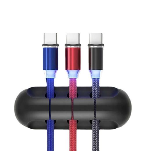 【自粘电源线固定夹头】鼠标线耳机绕线器 手机数据线卡硅胶 桌面理线器 商品图3