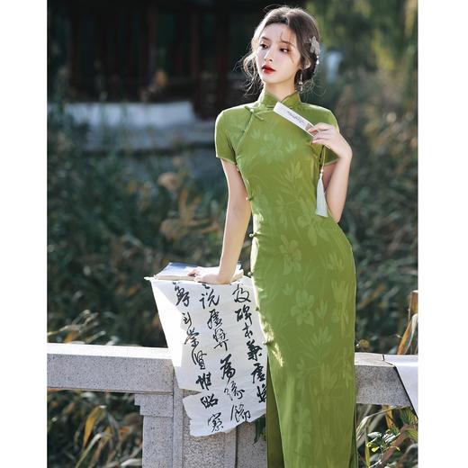 全开襟旗袍年轻款优雅复古改良旗袍BJS7600 商品图0