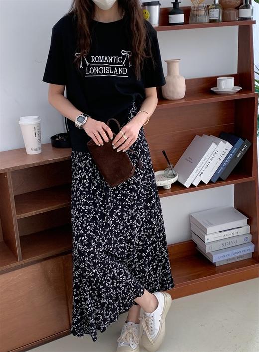 老米优品/ 韩国同款《韩国纱🌸 小碎花复古半身裙长裙》慵懒，复古，仙气。行走生风~~~ Q240508A 商品图1