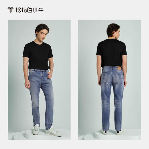 拇指白小牛高标水洗BXN直筒牛仔裤无限系列 商品图3