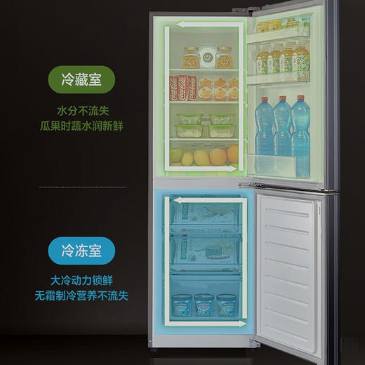 美的(Midea) 186升双开门冰箱风冷无霜节能省电家用电冰箱PT净味【榭湖银面板】 BCD-186WMA 商品图6