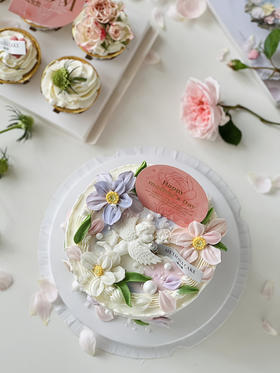 母亲节刮刀花蛋糕