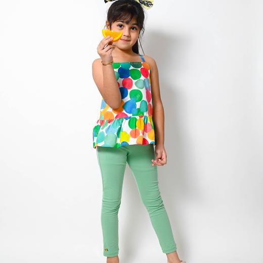 rainbowxoxo 彩色波波印花吊带背心【该商品不支持用券】 商品图1