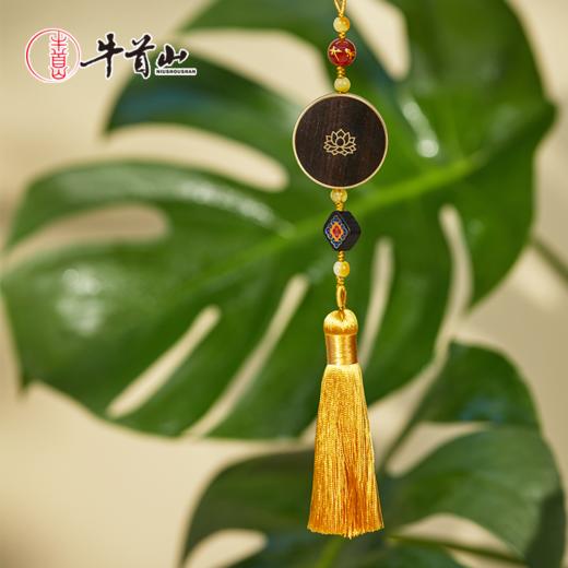 牛首山文创吉祥如意挂件吊坠檀木车载平安高级摆件后视镜装饰品 商品图2
