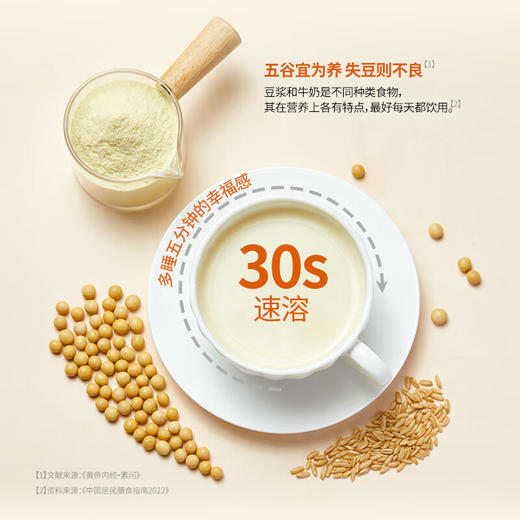 燕之坊黄豆浆粉 黑豆浆 五谷杂粮粗粮粉 营养早餐粉 冲饮代餐即食 黄豆浆粉 320g 商品图4