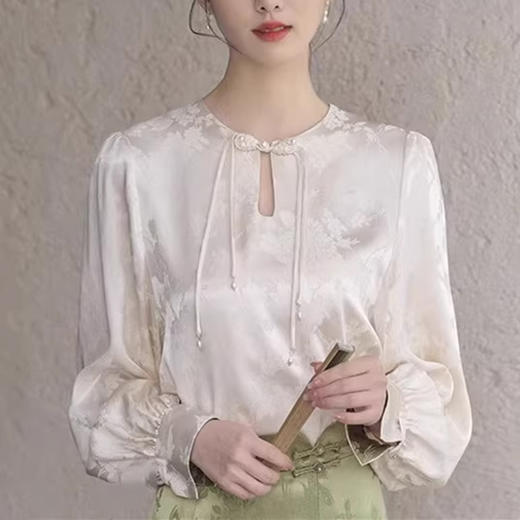 裁缝学苑AS247新款缎面长袖新中式衬衫纸样半身裙女装衬衣小衫打版裁剪样板 商品图1