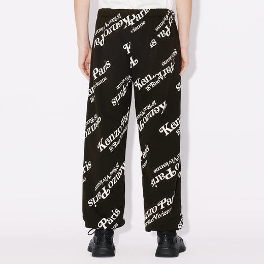 KENZO 高田贤三 男士字母徽标印花棉质休闲运动裤 黑色 FE58 PA603 4MG 99J 商品图2