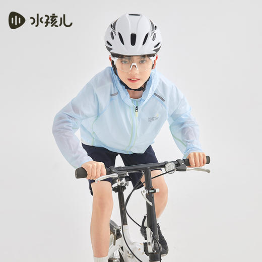 水孩儿童装夏季新品儿童防晒外套男童轻薄柔软皮肤衣女童时尚纯色连帽上衣 商品图4