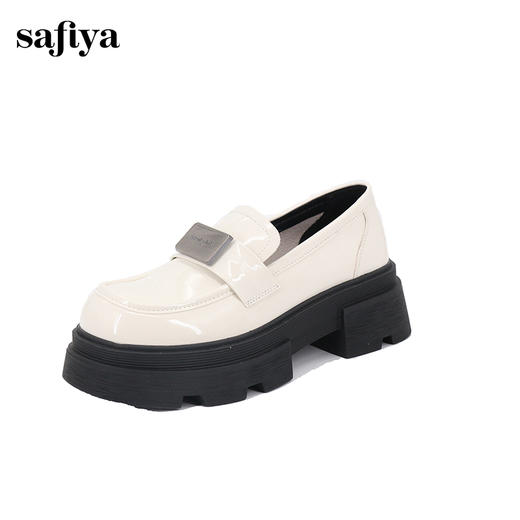 Safiya/索菲娅2024春季甜酷街头英伦风百搭小个子增高厚底皮鞋乐福鞋 SF41112089 商品图9