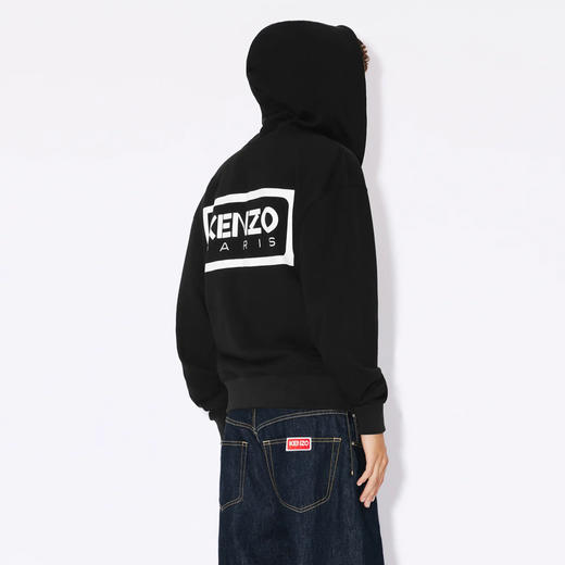 KENZO 高田贤三 男士字母徽标刺绣棉质连帽卫衣 黑色 FE55 SW183 4MG 99J 商品图2