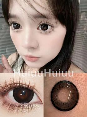 【店家实拍】Agenscolor-莫奈黑咖-14.5mm【年抛 0-1000度 无525/575】