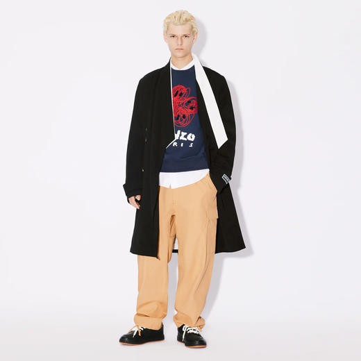 KENZO 高田贤三 男士刺绣徽标棉质长袖卫衣 蓝色 FE55 SW170 4MF 77 商品图3