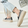 Safiya/索菲娅2024秋季圆头厚底亮片百搭一脚蹬懒人渔夫鞋 SF43111427 商品缩略图5