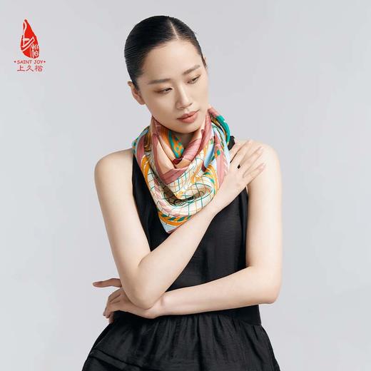 SAINTJOY/上久楷真丝方巾 双面印花真丝方巾  革兰蔻  FJS23070 商品图0